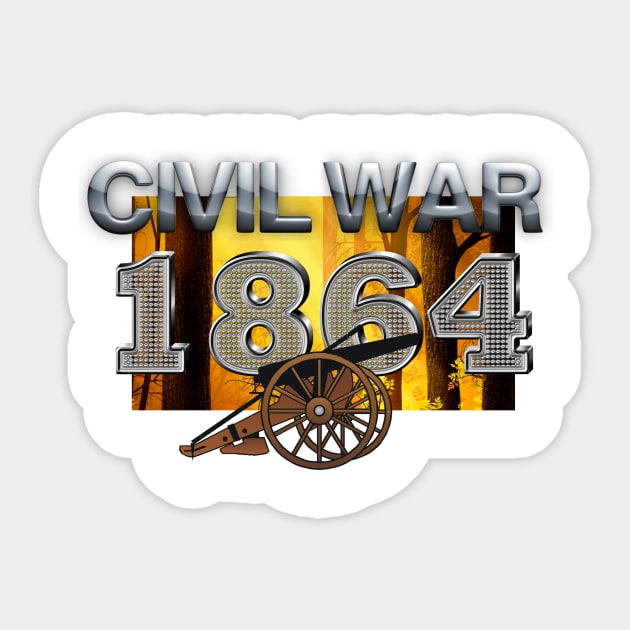 Civil War 1864 Sticker by teepossible